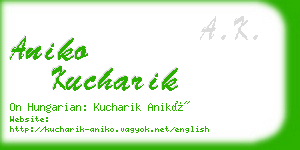 aniko kucharik business card